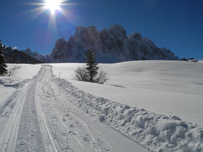 Rodelbahn Gampenalm 20140206 Geisler Spitzen.JPG