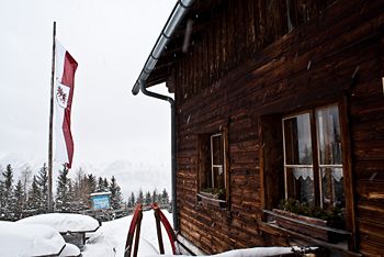 "Ausblick" von der Hütte.